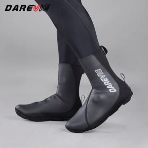 Darevie Couvre-chaussures de <span class=keywords><strong>vélo</strong></span> en néoprène bio-sourcé 3 mm, résistants à l'usure et imperméables, avec logo réfléchissant, pour garder au chaud - Product Image 6
