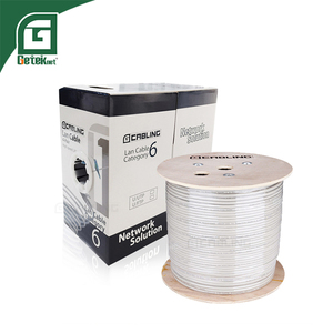 สายอีเธอร์เน็ต GETEKnet OEM 10gbps cat 6 Cat6 23awg ทองแดงแท้ 305 เมตร สำหรับภายนอกอาคาร สีดำ แบบอ่อน สาย Cat5e cat 6 ของแท้ - Product Image 1