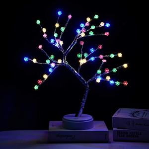 Lámpara de Escritorio Bonsái, Lámpara de Mesa LED Impermeable IP65 con Control Táctil, Luz Nocturna, Árbol de Hierro, Rama Plateada, Hoja Dorada Perlada - Product Image 4