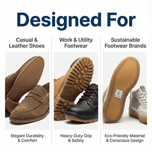 <span class=keywords><strong>Semelle</strong></span> de <span class=keywords><strong>chaussure</strong></span> en caoutchouc naturel, chaussures en <span class=keywords><strong>cuir</strong></span> décontractées pour hommes, chaussures de travail utilitaires - Marque Nanguan, épaisseur 0,8-2 cm, antidérapantes, écologiques, imperméables - Product Image 4