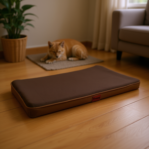 Cuccia per Animali Yommy 80x120x5cm, Materasso in Schiuma Marrone per Cani e Gatti, Comodo Tappetino per Dormire - Product Image 2