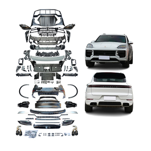 Pour <span class=keywords><strong>Cayenne</strong></span> 2011-2017 Modification de voiture mise à niveau 2024 Turbo GT Kit de carrosserie pare-chocs avant phares LED échappement Sport - Product Image 1