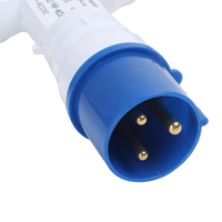 Prise en Y industrielle CE approuvée 32A 2 voies, étanche IP44, 220-250V pour équipement extérieur de construction industrielle