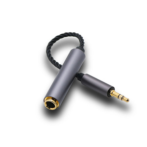 3.5mm To 6.35mm Audio <b>Adapter</b> Cable Male To Female Braided Shielded For <b>Headphones</b> Desktop Amplifiers - Product Image 1