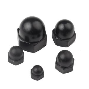 DIN1587 M3 M4 M5 M6 M8 M10 Tuercas ciegas de nailon negro Cubierta decorativa Semicírculo Tuerca ciega hexagonal de plástico Acorn - Product Image 3