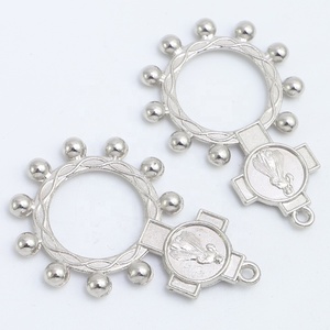 Vintage Catholic Divine Mercy Anello pregiera Pocket Finger Anello rosario da un anno - Product Image 3