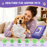 Échantillon Gratuit - Lingettes Gants de Toilettage Jetables Sans Rinçage pour Animaux de Compagnie - Qualité Identique aux Grandes Marques - Lingettes Nettoyantes Sans Eau pour Chiens et Chats