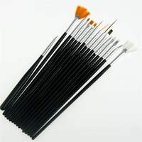 NAILIFEI Ensemble de 15 stylos pour nail art, manches acryliques, pinceaux en nylon pour dessin de lignes, peinture florale, sculpture en éventail, gel cristal