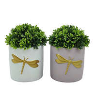 Pot de plantes artificielles de bureau pour la décoration du jardin, petit pot de jardinière succulente en ciment