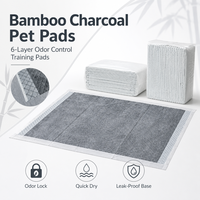 Almohadillas de carbón de bambú al por mayor para perros, súper absorbentes, de secado rápido, resistentes a fugas, alfombrillas para orina de cachorros, OEM ODM