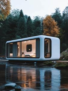 Hermosa Casa Prefabricada Modular de Diseño Tradicional de 2 Dormitorios, Mini Casa de Campo con Escaleras, <span class=keywords><strong>Cabaña</strong></span> Tipo Apple - Product Image 3