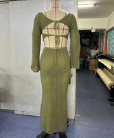 Ensemble 2 pièces tricoté décontracté à manches longues et jupe au crochet, 6 couleurs, tailles S-L