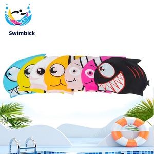 Gorro de Natación de Silicona Impermeable para Niños, Suministros de Snorkel, Logotipo Personalizado, Diseño de Tiburón y Delfín para Niños - Product Image 5