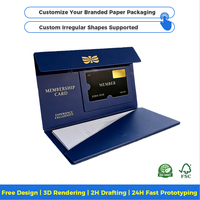 Caja de Embalaje de Cartón Rígido Impermeable con Esponja para Tarjetas de Crédito Visa y Bancarias, Fabricada con Materiales Reciclados, 2mm, Venta al Por Mayor de Fábrica
