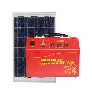 Cổ điển xách tay mini năng lượng mặt trời hệ thống chiếu sáng nhà 12V 10 Wát năng lượng mặt trời bảng điều chỉnh Kit với DC LED bóng đèn đài phát thanh cho Giá khuyến mãi - Product Image 4