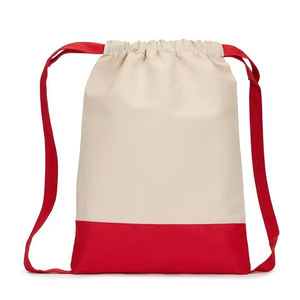 กระเป๋าเป้ผ้าแคนวาสสีดำพิมพ์โลโก้ตามสั่งสำหรับเด็ก  กระเป๋าผ้าฝ้ายแบบมีเชือกผูก 100% - Product Image 5