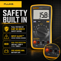 Multimètre numérique Fluke15B MAX-02 15BMAX-02, testeur électrique AC/DC avec garantie d'un an, protection IP40, 1000V