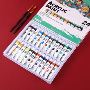 Juego de Pintura Acrílica de 24 Colores, Tubos de Pintura Artística <span class=keywords><strong>con</strong></span> Pigmentos Ricos <span class=keywords><strong>para</strong></span> Artistas Principiantes - Product Image 6