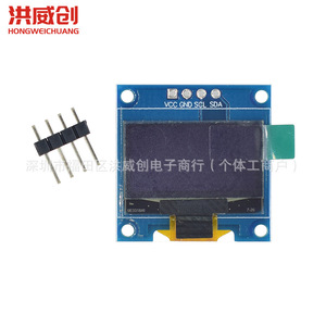 Module d'affichage OLED IIC Hongweichuang 0,96 pouce 128x64, bleu, double couleur, montage sur carte PCB - Product Image 2