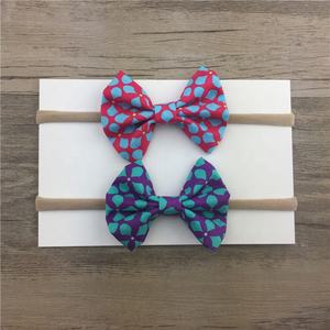 Di Vendita superiore Del Bambino Accessori Dei <span class=keywords><strong>Capelli</strong></span> Della Ragazza Floreale Stampato Scuola Dell'arco Dei <span class=keywords><strong>Capelli</strong></span> Per La Promozione - Product Image 3