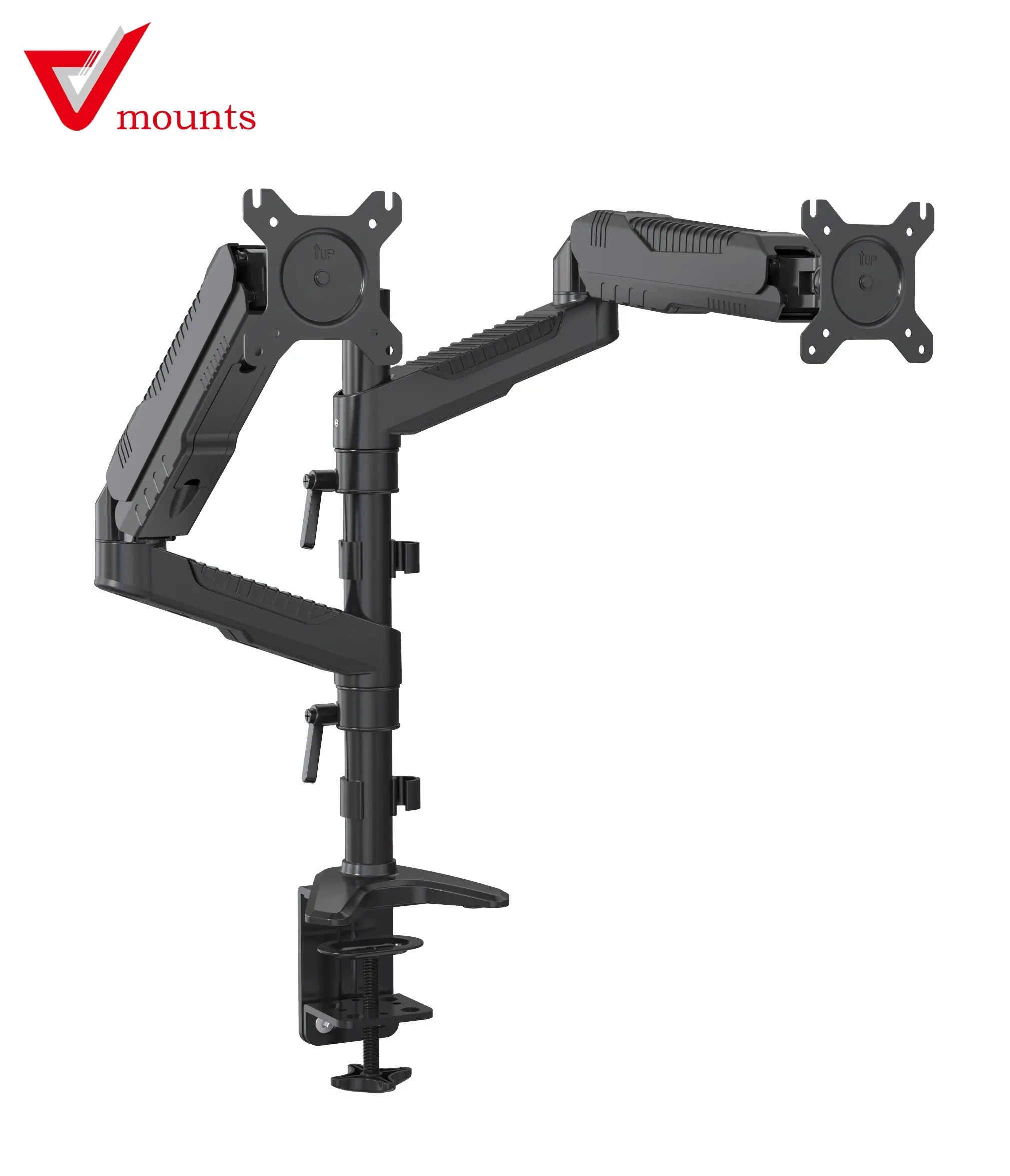 V-mounts Double Arms Gas Spring Monitor Desk Mount Stand Compatible With 75/100 Vesa