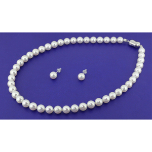 ญี่ปุ่นหรูหรามุกชุดเครื่องประดับสาวสร้อยคอสำหรับขายส่ง - Product Image 2