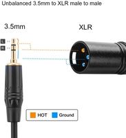 Câble audio vidéo stéréo XLR vers jack 3,5 mm compatible avec microphone, amplificateur, carte audio, mixeur audio, haut-parleur