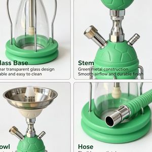 Narguile de madera grande y de alta calidad, con cachimba de cristal europea, la mejor calidad, juego de shisha de lujo con humo suave. - Product Image 1