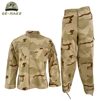 Ensemble uniforme tactique camouflage Ripstop style ACU unisexe, chemise et pantalon de chasse d'extérieur avec poignets ajustables en polyester/coton