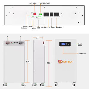 Batería de Almacenamiento de Energía Doméstica de 16kwh, Powerwall de Litio de 5kwh 51.2v 15kwh, Baterías de Pared con BMS - Product Image 5