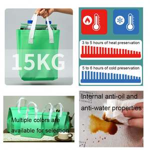 Sac à dos isotherme pour aliments, en tissu d'aluminium biodégradable, avec logo personnalisé, promotionnel, étanche aux fuites - Product Image 2