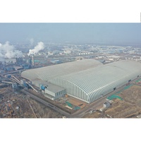 Hangar de stockage de charbon à structure en acier à ossature spatiale préfabriquée SAFS