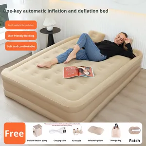 Colchón de Aire Inflable Automático de Lujo para Acampar, para <span class=keywords><strong>2</strong></span> Personas, con Bomba Integrada, Colchón Grueso - Product Image 1