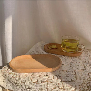 Wooden Serving <b>Tray</b> Natural Wood Color <b>Small</b> Mini Tea Breakfast Sushi Plating Simple Bread <b>Tray</b> Hotel Coffee Tea Use - Product Image 1