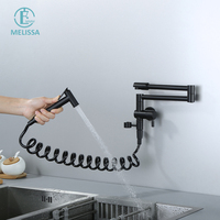 Robinet de cuisine moderne Melissa à poignée unique, eau froide, avec valve à disque céramique, installation monotrou, montage mural, robinets à détection