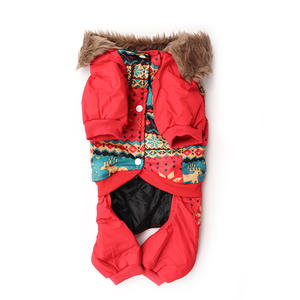 Conjunto de ropa de sombrero de oso de peluche de Navidad, abrigo de algodón con estampado étnico clásico de lujo, diseño de oso de <span class=keywords><strong>apertura</strong></span> Abdominal para - Product Image 5