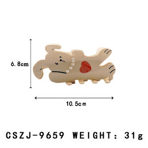 مبيعات المصنع مباشرة مخصصة ، Acetate الإبداعية ، إكسسوارات أرنب لطيف ، مشبك شعر مخلب حيوان - Product Image 2