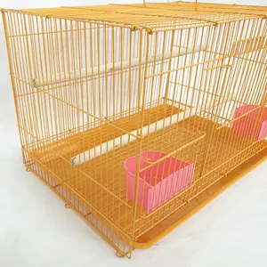 Cage à oiseaux en fil de fer pliable facile à transporter, cage en maille pour les voyages à l'extérieur, 30 unités, 48x33x31cm