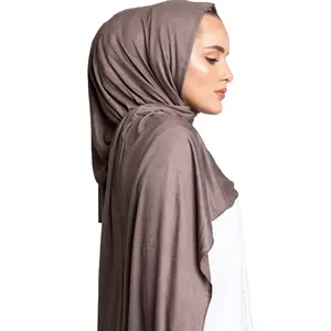 Scialle Hijab elastico in Jersey arabo economico scialle Maxi avvolgere morbido Sarong copricapo turbante copricapo per donna musulmana