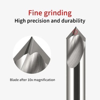 HRC55 2F foret central en carbure non revêtu 1-20mm fraise de forage en acier au tungstène massif pour l'aluminium