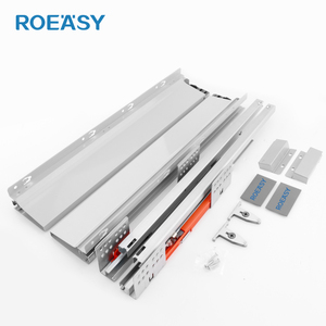 Roeasy đôi tường ngăn kéo kênh hệ thống nhà bếp hộp mỏng kim loại ngăn kéo trượt đẩy mở trượt Runner ngăn kéo hộp - Product Image 2