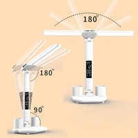 Lampe de table multifonctionnelle Protection des yeux Oem Lampe de bureau LED à double tête Température Heure Année Semaine Affichage