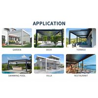 Pergola en aluminium modulaire Easy-Expand avec sections de cadre et panneaux à lames orientables, écologique, pour jardin, adaptée aux besoins saisonniers en extérieur