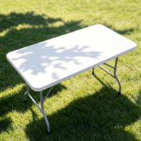 Vente en gros Table rectangulaire pliante en plastique HDPE PP Design moderne et durable pour mobilier d'extérieur
