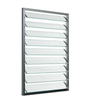 Fenêtres pare-soleil extérieures Cadre en aluminium Fenêtres à persiennes réglables en verre Fenêtre à obturateur à persiennes en aluminium