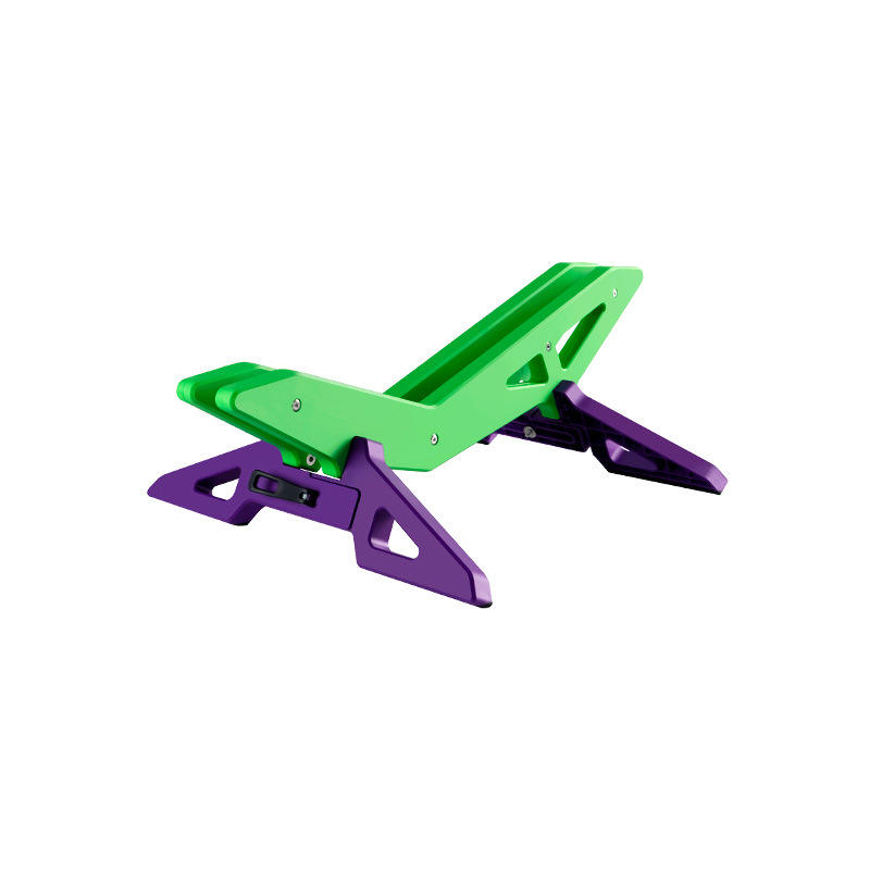 Esquema de doble color verde y morado.