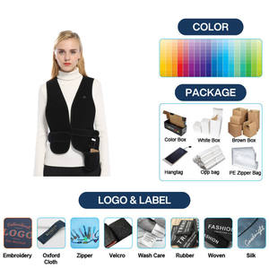 Gilet chauffant Mydays Outdoor à col en V, 3 niveaux de température, alimentation USB 5V, chauffage rapide, pour l'hiver, les sports en intérieur et en extérieur - Product Image 2