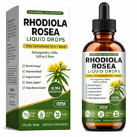 Complément Alimentaire Liquide Liposomal de Rhodiola Rosea en Gouttes, Mélange Adaptogène avec Ashwagandha, Safran et L-Théanine pour le Bien-être Quotidien