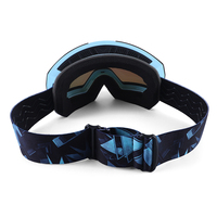 Vente en gros masque de snowboard anti-buée revêtement sans cadre bleu motoneige lunettes de ski magnétiques otg
