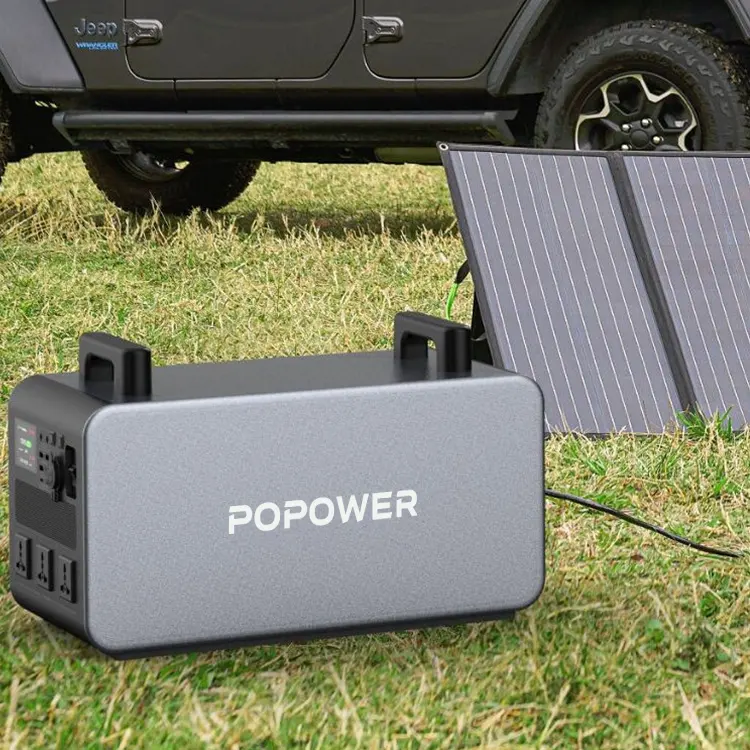 POPOWER Portable Power Station 3000W 3072Wh Solar Generator Backup Battery for Outdoor Camping portable power station with solar